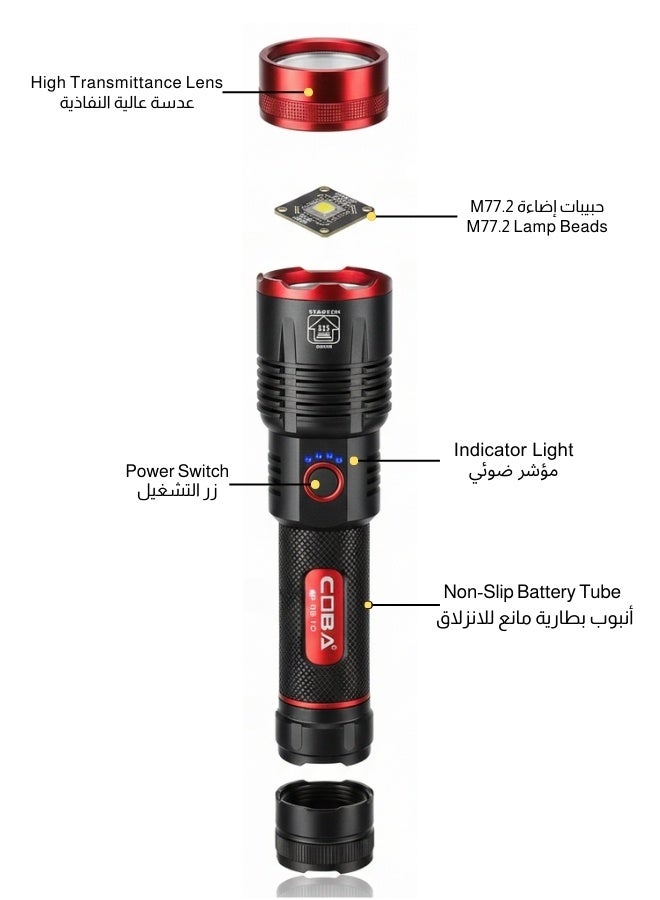 TG 2000M Super Bright USB Rechargeable LED Flashlight - Image 3